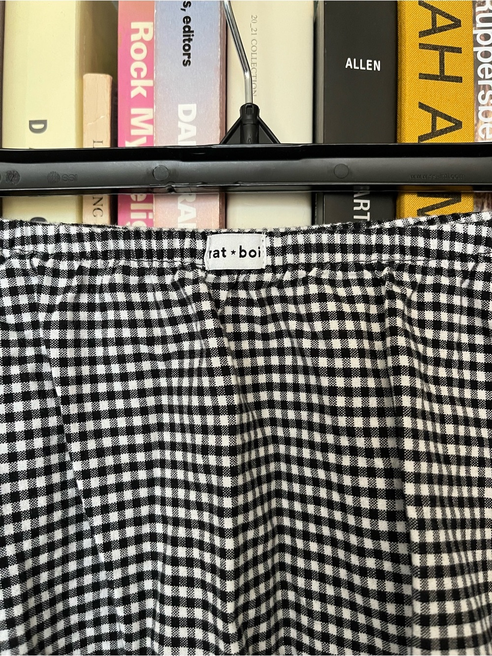 Black & White Rat Boi Dream Skirt in Gingham A-Line - Picture 2 of 3